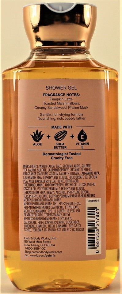 Bath & Body Works MARSHMALLOW PUMPKIN LATTE Body Wash Shower Gel Shampoo 10oz
